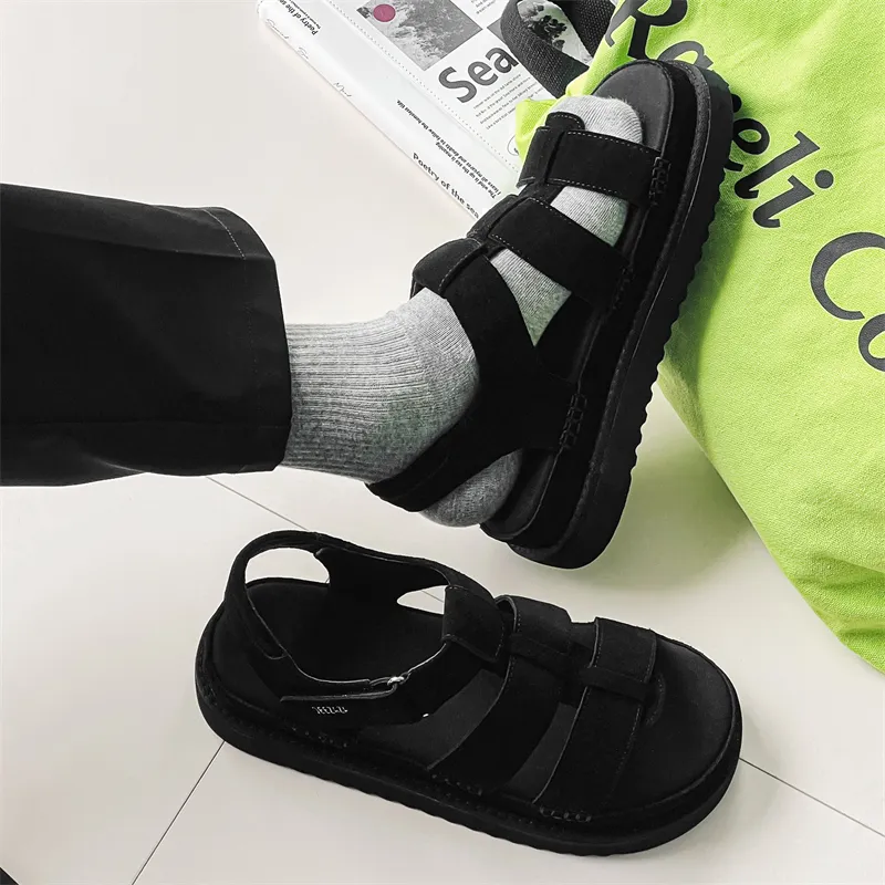 ΛOLUNKΛ Beach Sandals Unisex Black-15