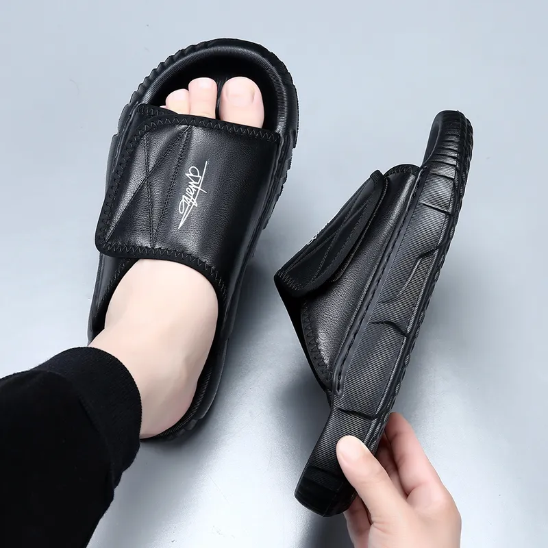 ΛOLUNKΛ Stitching Abrasion Resistant Antibacterial Slide Slippers Men's-13