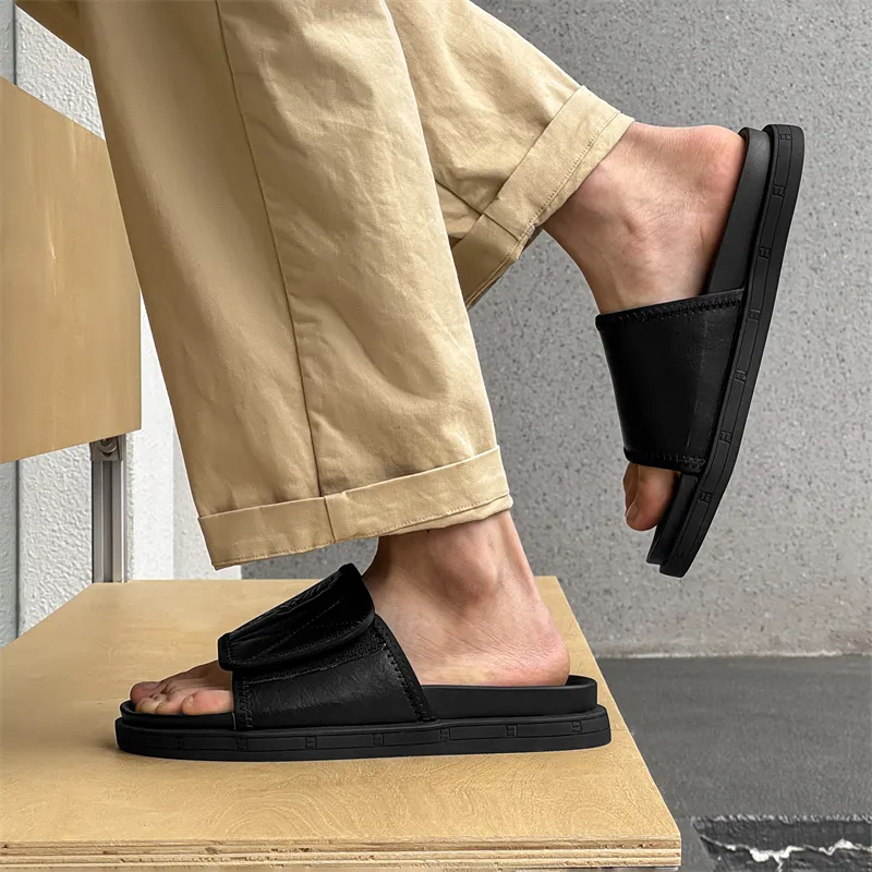 Ignition Stitching Odor Resistant, Abrasion Resistant Slide Slippers Men's Black-4