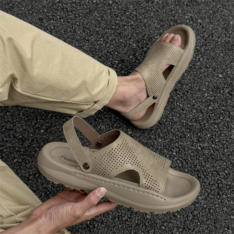 Ignition Beach Sandals Men Olive Green/Khaki-19