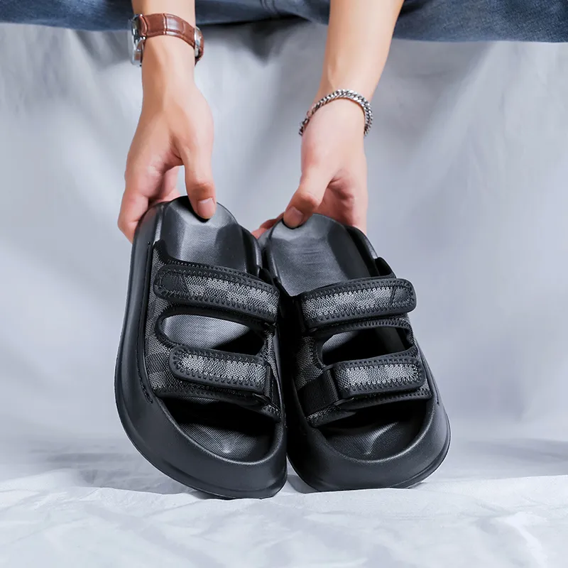 Ignition Slip Resistant Abrasion Resistant Slide Slippers Men's Black-3