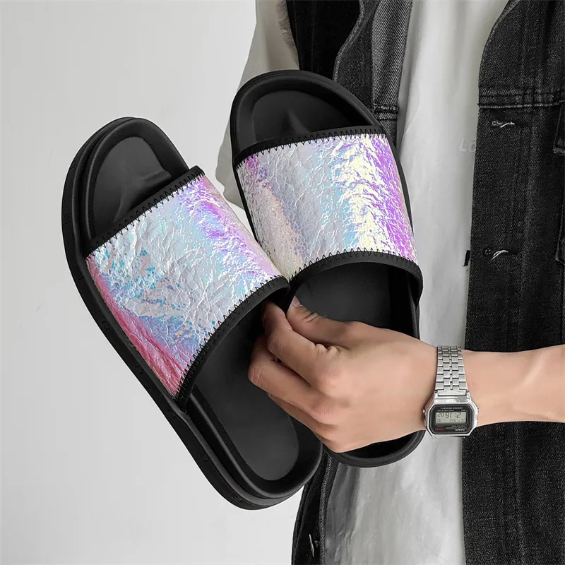 Ignition Slide Slippers Men Pink/Green-5