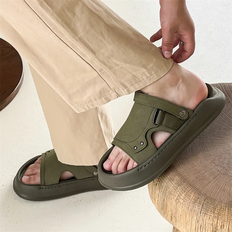Ignition Beach Sandals Men White/Beige/Black-34