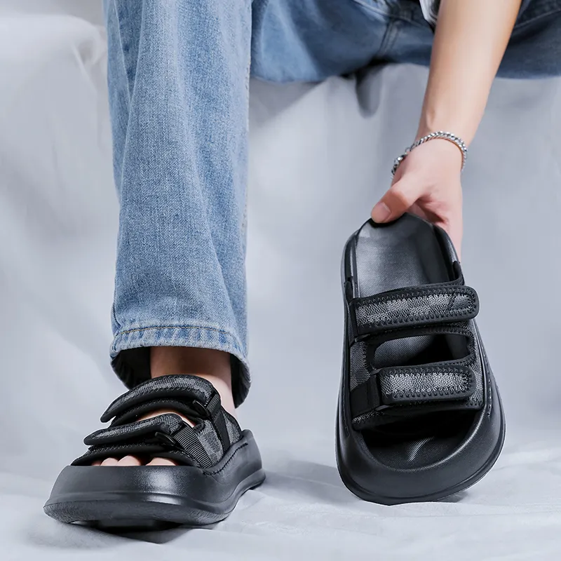 Ignition Slip Resistant Abrasion Resistant Slide Slippers Men's Black-4