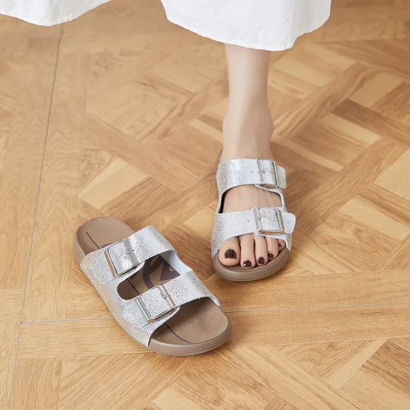 Ignition Quiet Slide Slippers Women's Silver-3