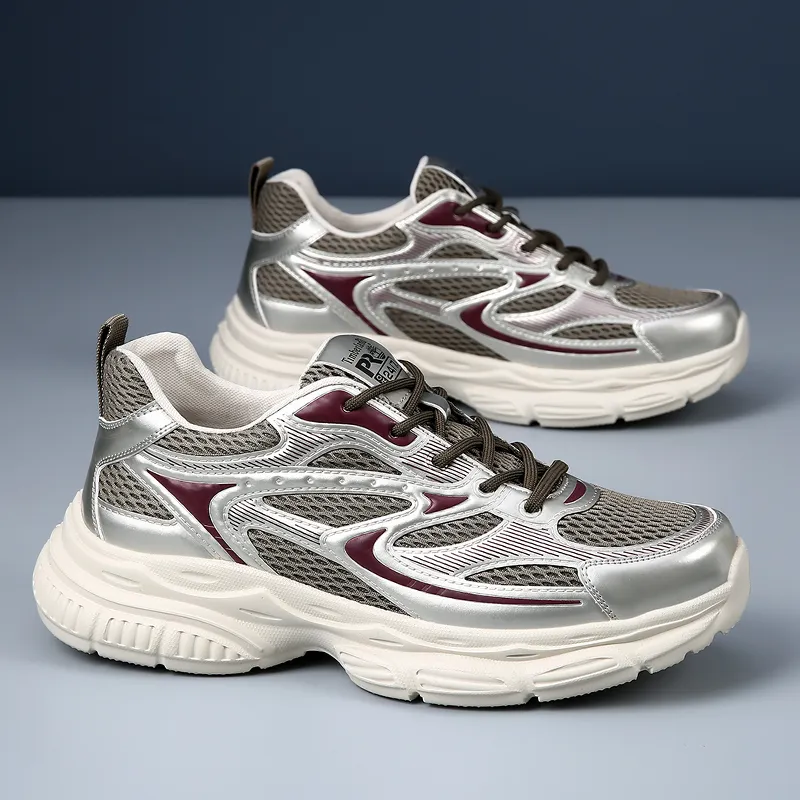 Ignition Anti Slip Wear Resistant Low Top Chunky Sneakers-4