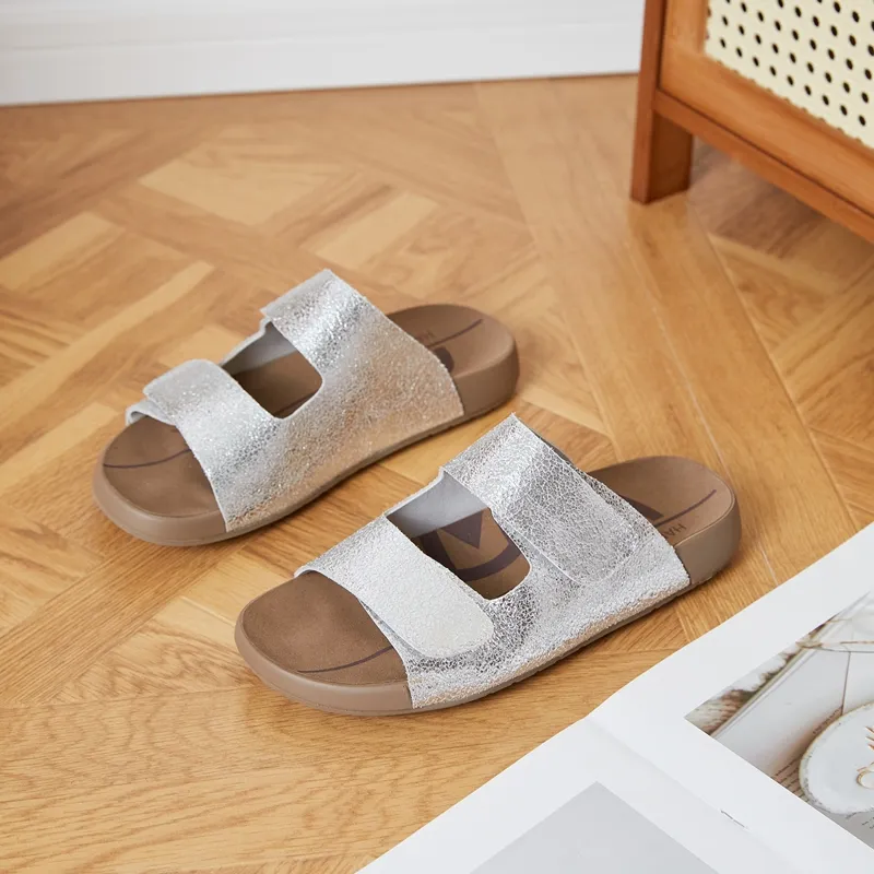 Ignition Slide Slippers Women's Silver-1