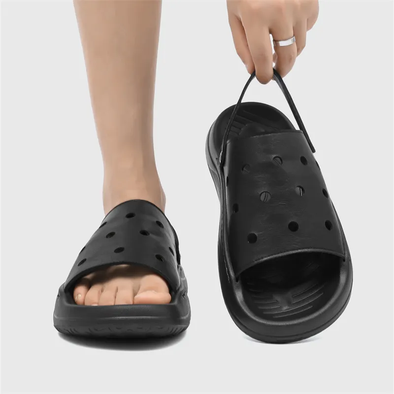 Ignition Beach Sandals Men Black/White-6