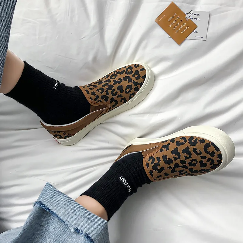 Ignition Low Top Casual Shoes Women's Leopard Print-2