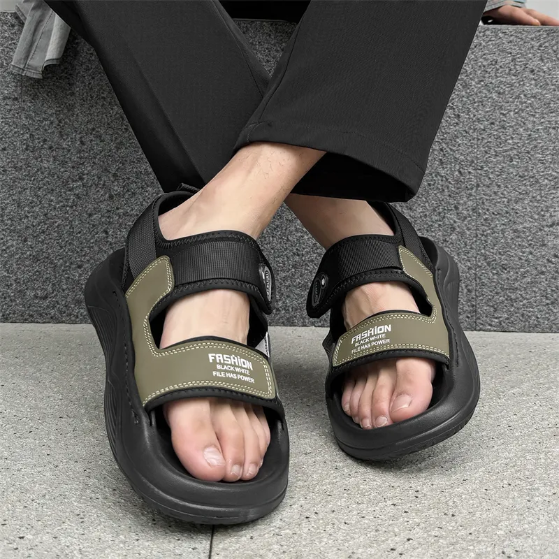 Ignition Beach Sandals Men White/Black/Green-20