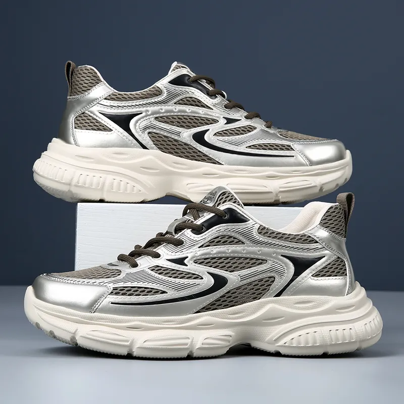 Ignition Anti Slip Wear Resistant Low Top Chunky Sneakers-11
