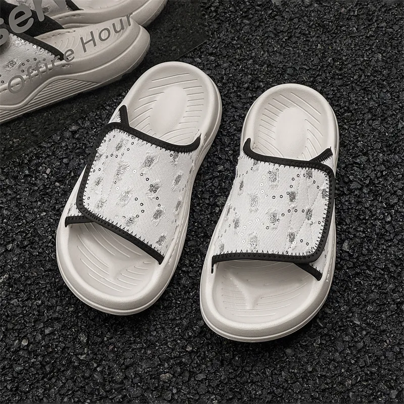 Ignition Slip Resistant Slide Slippers Men's White-1