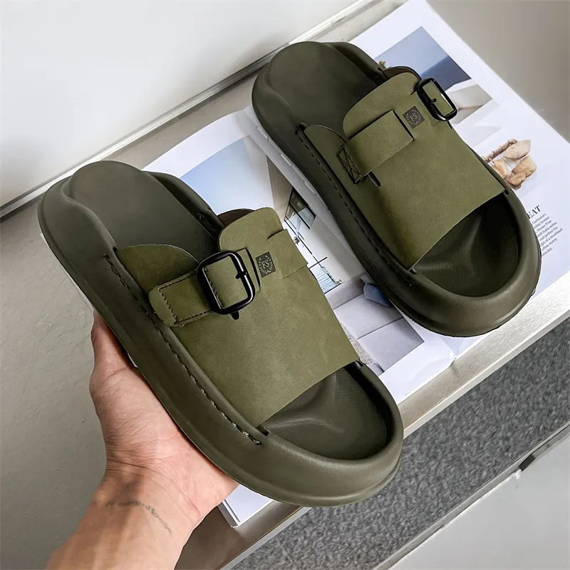 Ignition Slide Slippers Men's Olive Green-5