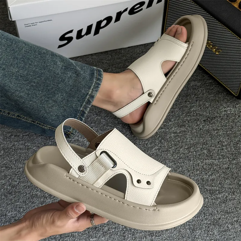 Ignition Beach Sandals Men White/Beige/Black-20
