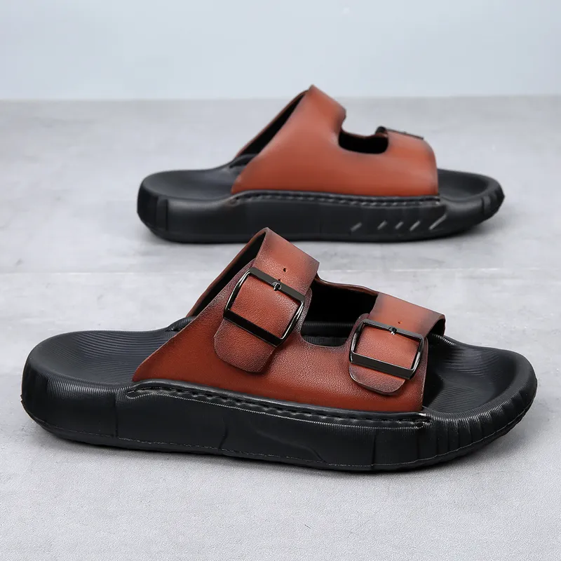 Ignition Stitching Slip Resistant Abrasion Resistant Slide Slippers Men's-1