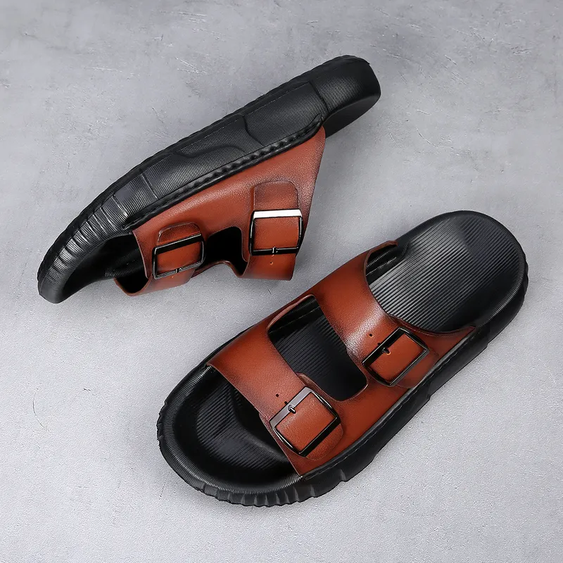 Ignition Stitching Slip Resistant Abrasion Resistant Slide Slippers Men's-4