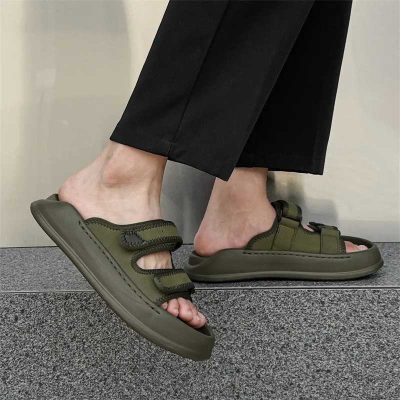 Ignition Slip Resistant Abrasion Resistant Slide Slippers Men's Black-13