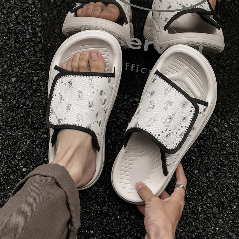 Ignition Slip Resistant Slide Slippers Men's White-3