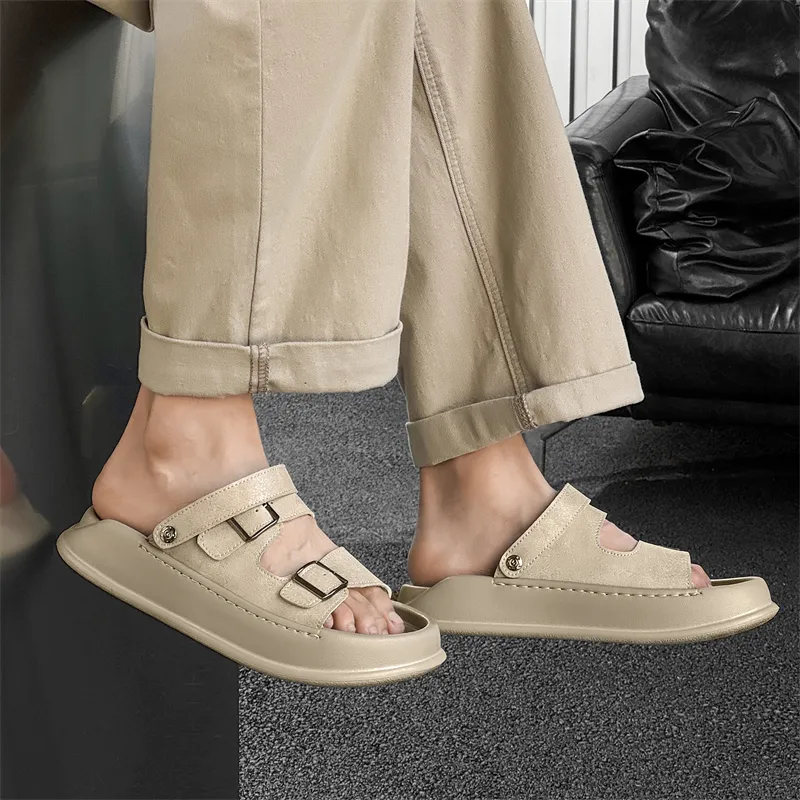 Ignition Beach Sandals Men White/Black/Olive Green-11