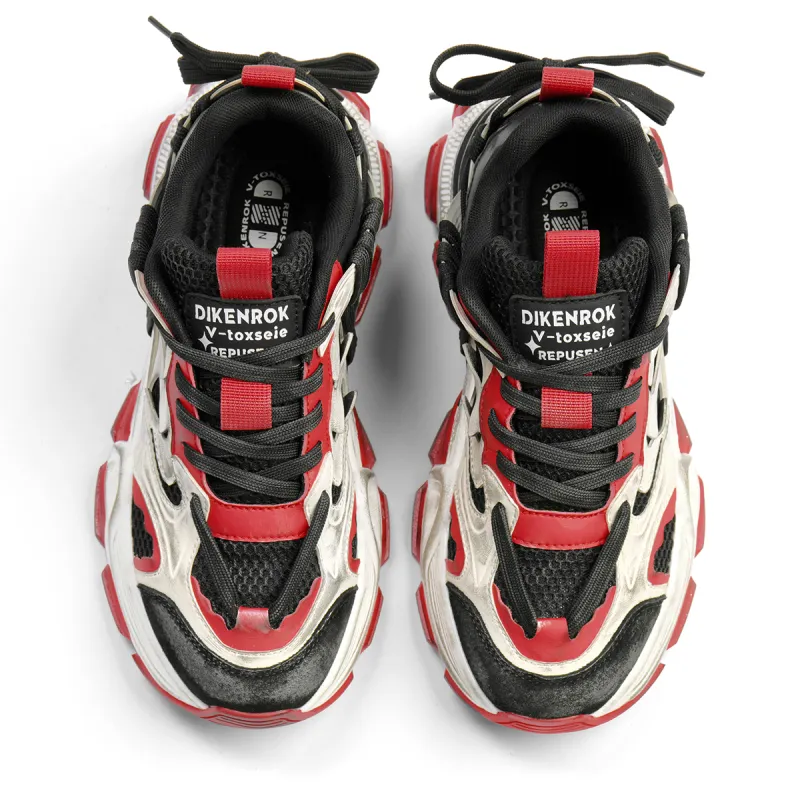 DIKENROK Anti Slip And Wear Resistant Height Increasing Low Top Chunky Sneakers Unisex-21
