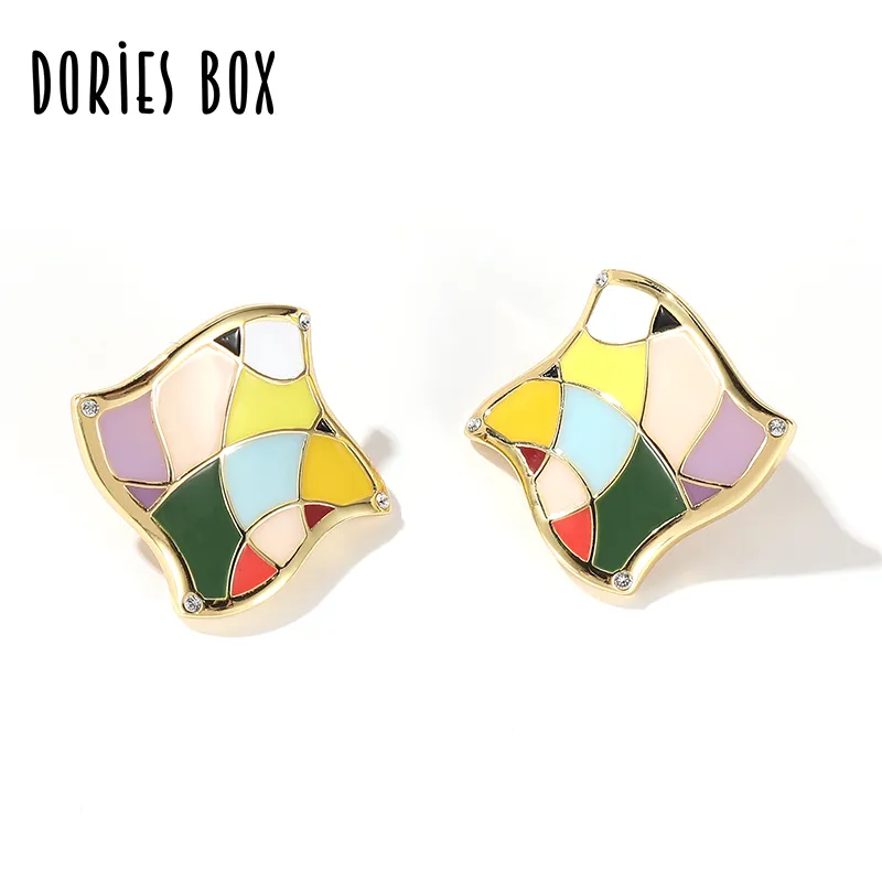 DORIES BOX Copper 925 Sterling Silver Stud Stud Earrings Women's-2
