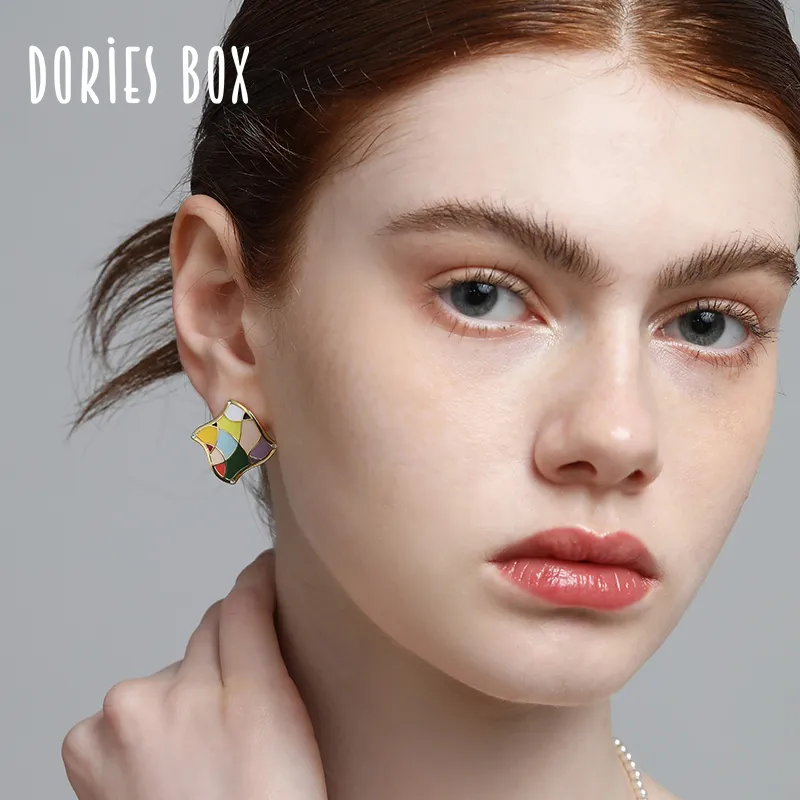 DORIES BOX Copper 925 Sterling Silver Stud Stud Earrings Women's-4