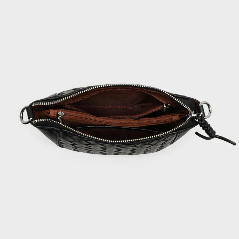 MILLIE'S Cow Leather Crossbody Bag, Shoulder Bag, Bucket Bag Regular Women's Black-5