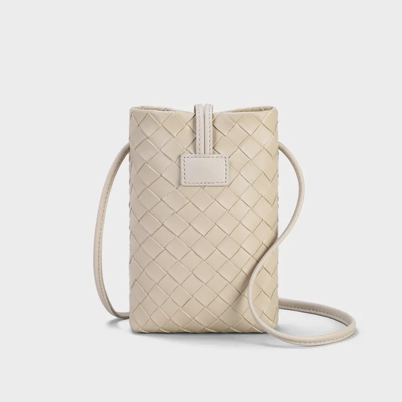 MILLIE'S Cow Leather With Synthetic Leather Underarm Shoulder Bag, Crossbody Bag Trumpets Women's Ecru-5