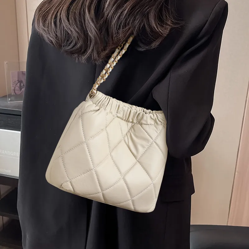 MILLIE'S Cow Leather Trash Bag Handbag Shoulder Bag Regular Women's Black/White-9