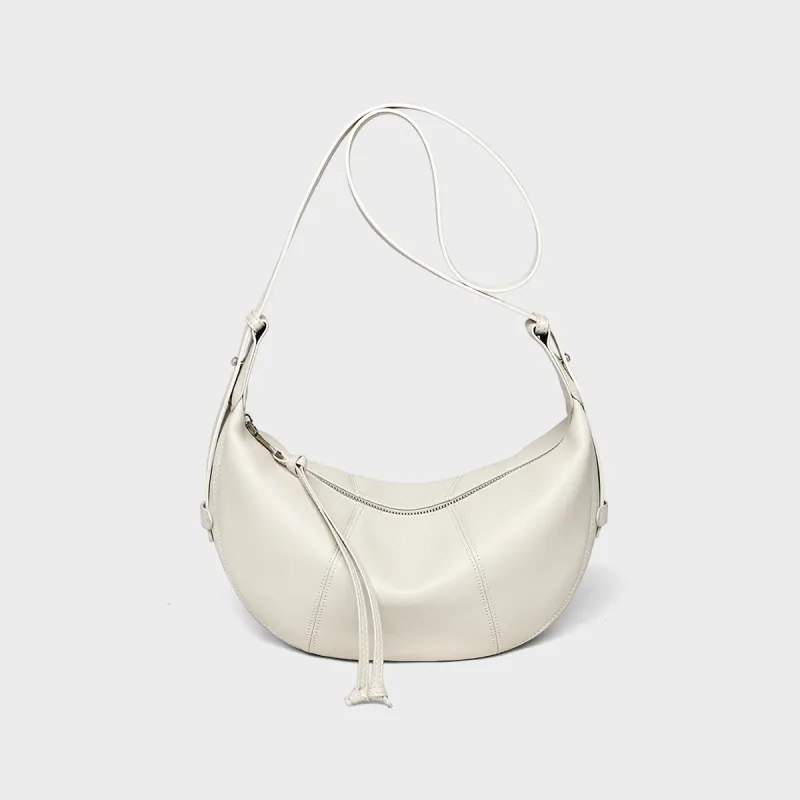 MILLIE'S Cow Leather Crossbody Bag, Shoulder Bag Regular Women's Ecru-3