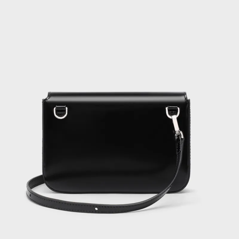 MILLIE'S Cow Leather With Synthetic Leather Shoulder Bag Tofu Bag Regular Women's Coffee/Black-9