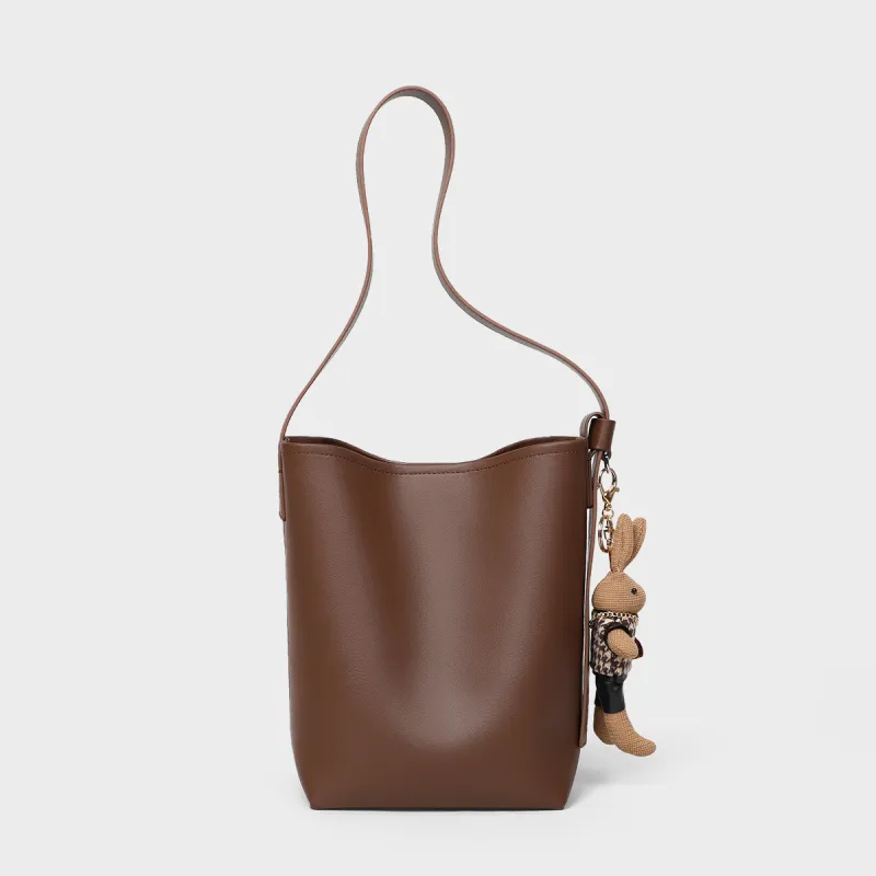 MILLIE'S Cow Leather Underarm Tote, Crossbody Bag, Shoulder Bag Regular Women's Coffee-3