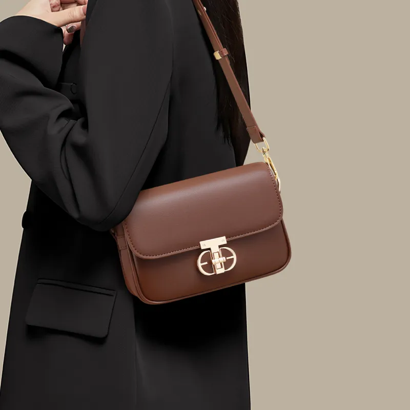MILLIE'S Cow Leather Underarm Shoulder Bag, Crossbody Bag Regular Women's Coffee-1
