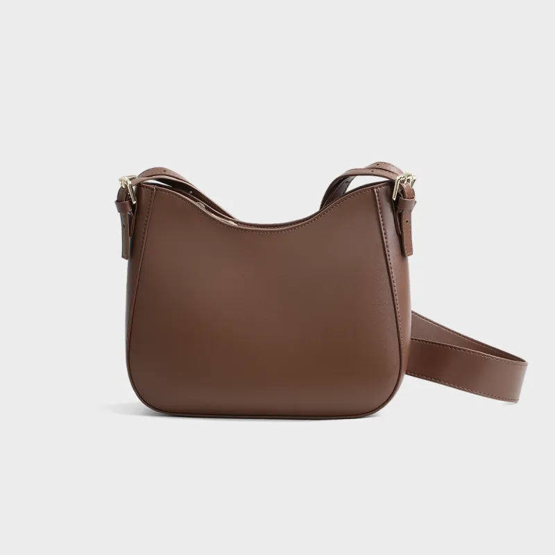 MILLIE'S Cow Leather Shoulder Bag, Crossbody Bag Regular Women's Coffee-5