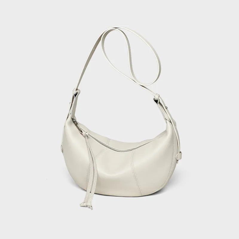 MILLIE'S Cow Leather Crossbody Bag, Shoulder Bag Regular Women's Ecru-2