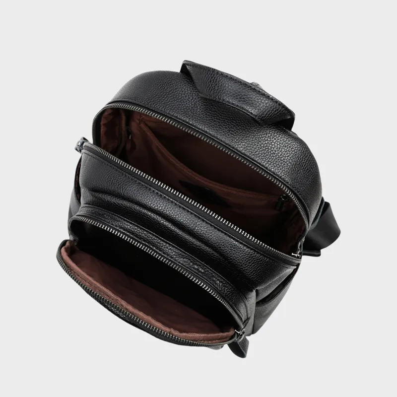 MILLIE'S Cow Leather Backpack Regular Women's Black-5