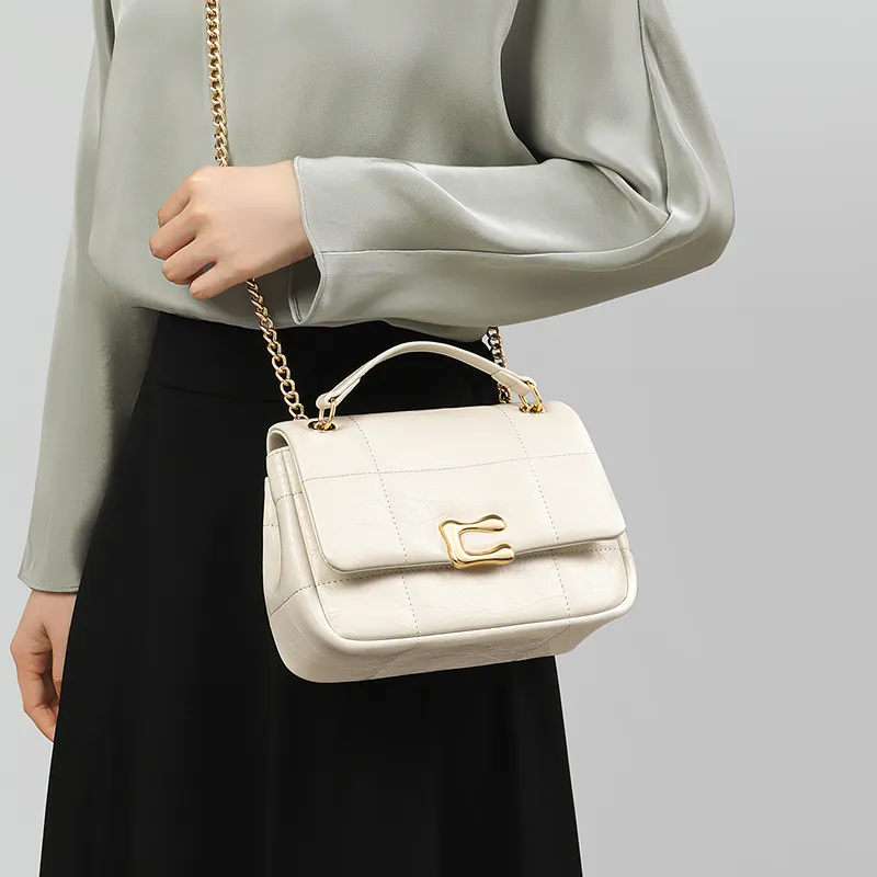 MILLIE'S Cow Leather Underarm Shoulder Bag, Crossbody Bag Regular Women's Milkshake White-3