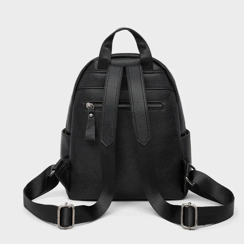 MILLIE'S Cow Leather Backpack Regular Women's Black-3