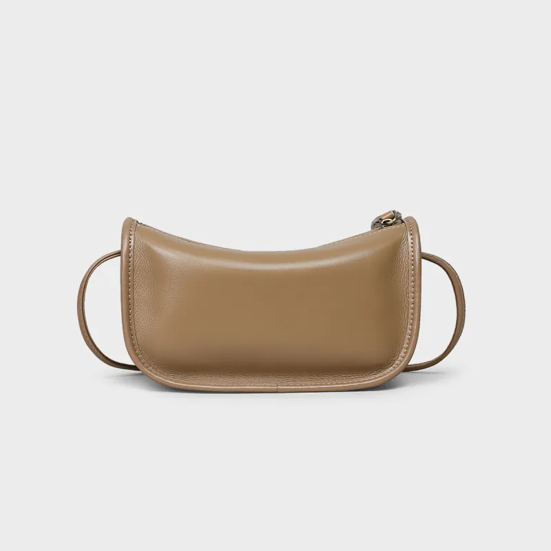 MILLIE'S Cow Leather Shoulder Bag, Crossbody Bag Regular Women's Apricot-4