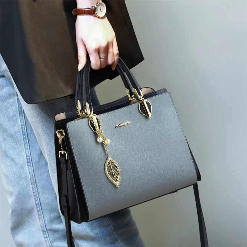 MILLIE'S Cow Leather Handbag, Underarm Shoulder Bag, Crossbody Bag, Tote Regular Women's Blue-1