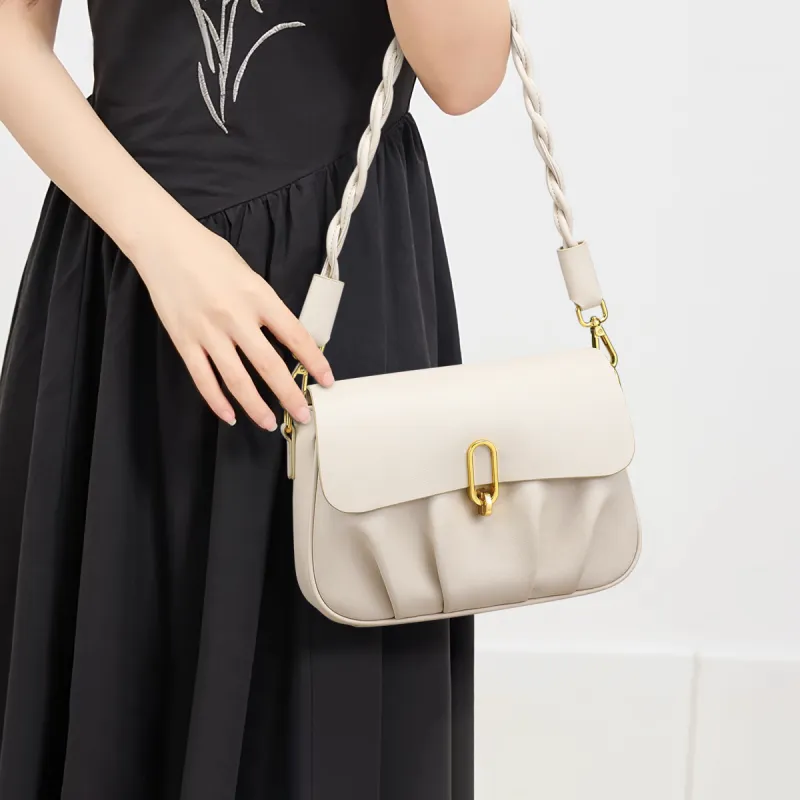 MILLIE'S Cow Leather With Synthetic Leather Shoulder Bag, Cloud Bag, Shoulder Bag Women's-1
