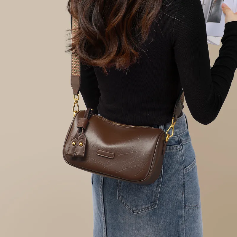 MILLIE'S Cow Leather Shoulder Bag, Crossbody Bag Regular Women's Multicolor-1