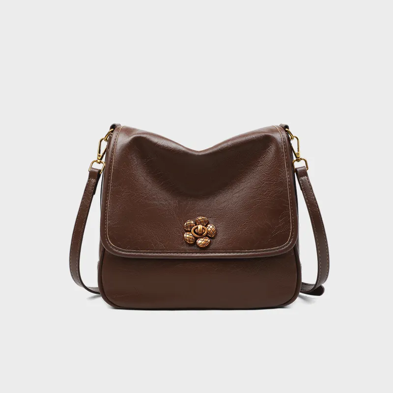 MILLIE'S Synthetic Leather Shoulder Bag, Crossbody Bag, Small Square Bag Regular Women's Coffee-5