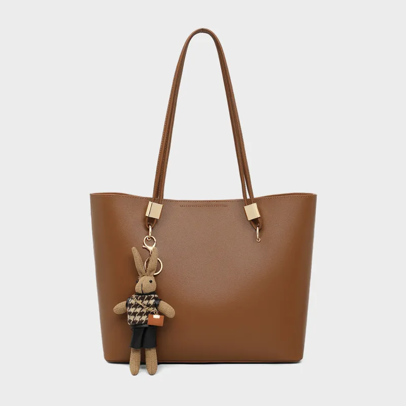 MILLIE'S Cow Leather Underarm Shoulder Bag Tote Shopping Bag Regular Women's Brown-3