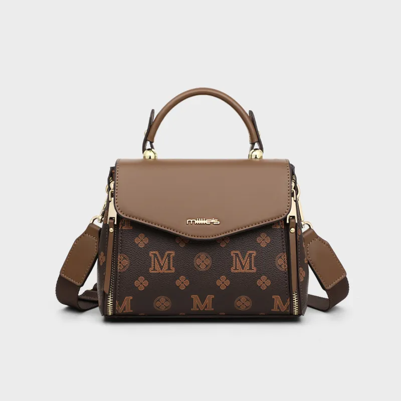 MILLIE'S Synthetic Leather Shoulder Bag, Crossbody Bag, Handbag Regular Women's Coffee-4