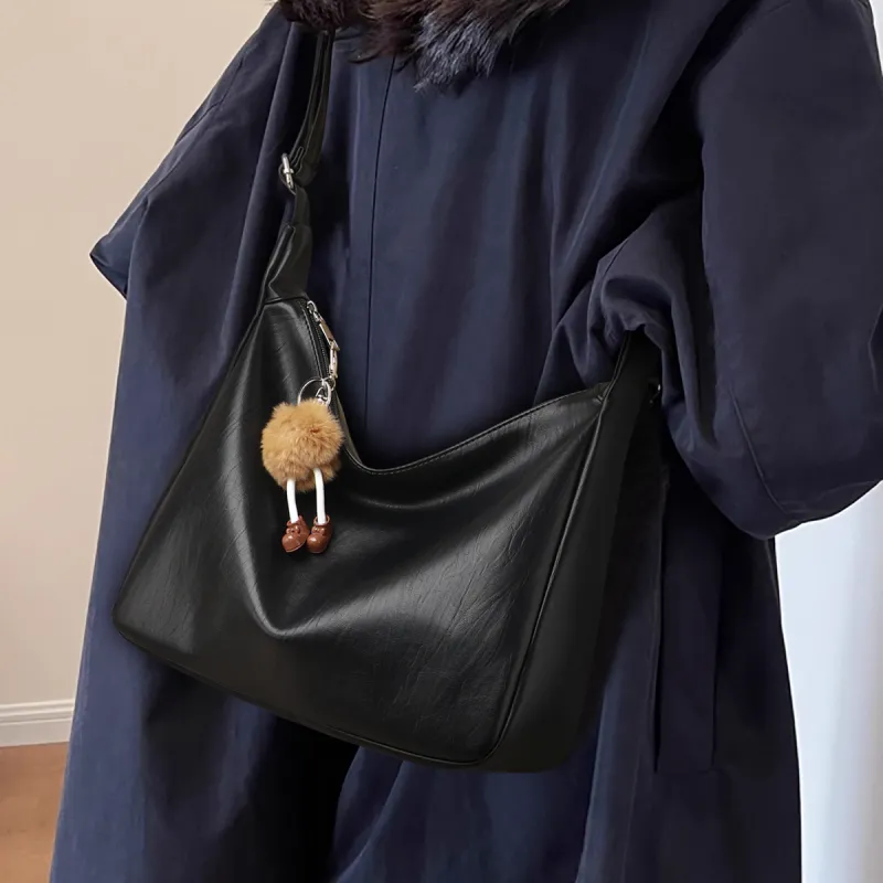 MILLIE'S Synthetic Leather Shoulder Bag Crossbody Bag Hobo Bag Regular Women's Coffee/Black-11