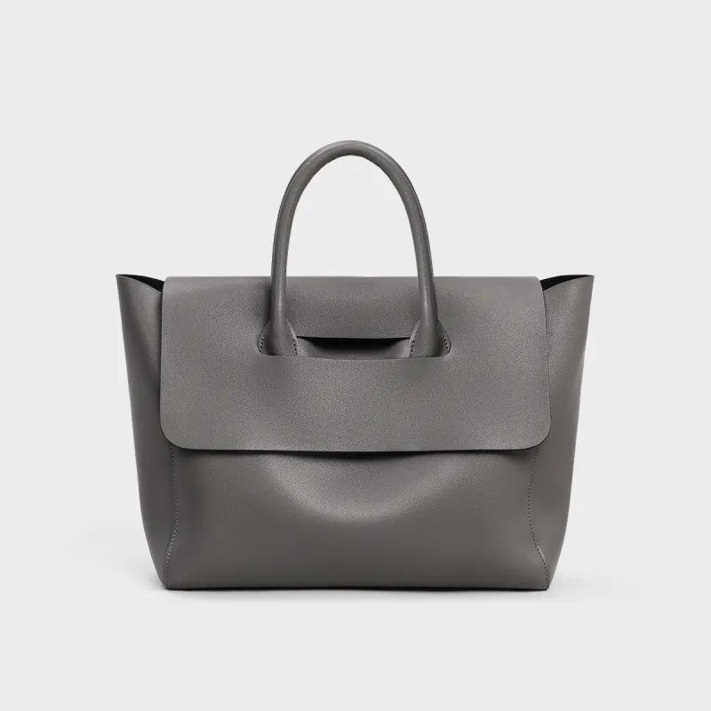 MILLIE'S Cow Leather Shoulder Bag, Crossbody Bag, Handbag, Tote Bag Regular Women's Gray-3