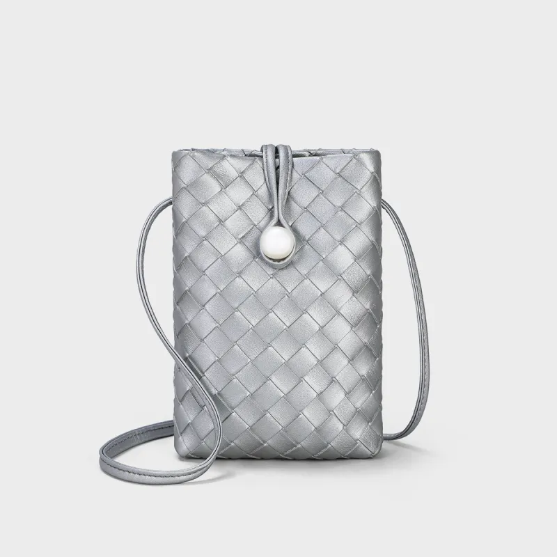 MILLIE'S Cow Leather With Synthetic Leather Underarm Shoulder Bag, Crossbody Bag Trumpets Women's Ecru-10