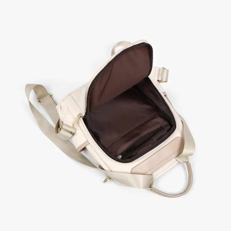 MILLIE'S Fabric Backpack Travel Bag Regular Women's Ecru-4