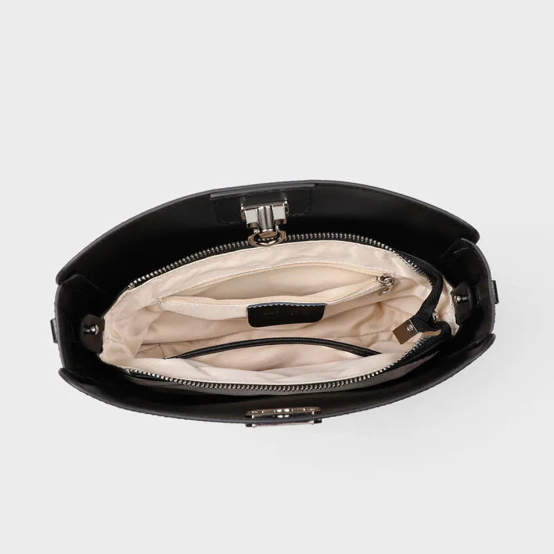 MILLIE'S Synthetic Leather Shoulder Bag, Crossbody Bag, Bucket Bag Women's Silver-12